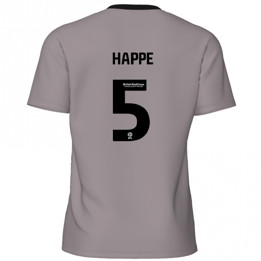 Femme Football Maillot Dan Happe #5 Gris Tenues Extérieur 2024/25