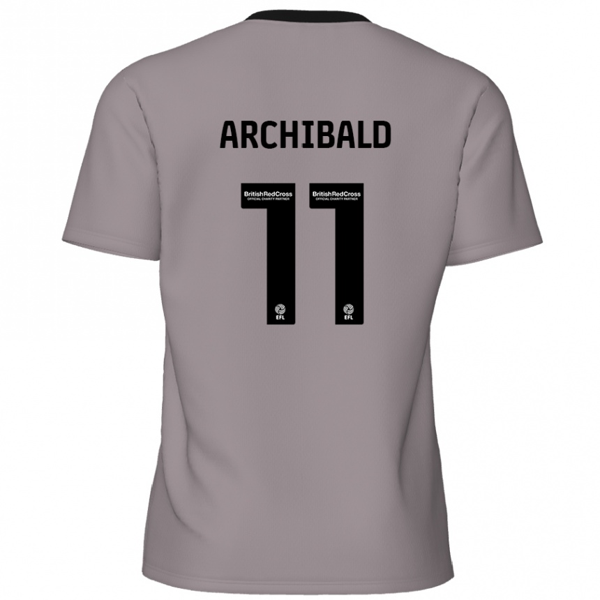 Femme Football Maillot Theo Archibald #11 Gris Tenues Extérieur 2024/25