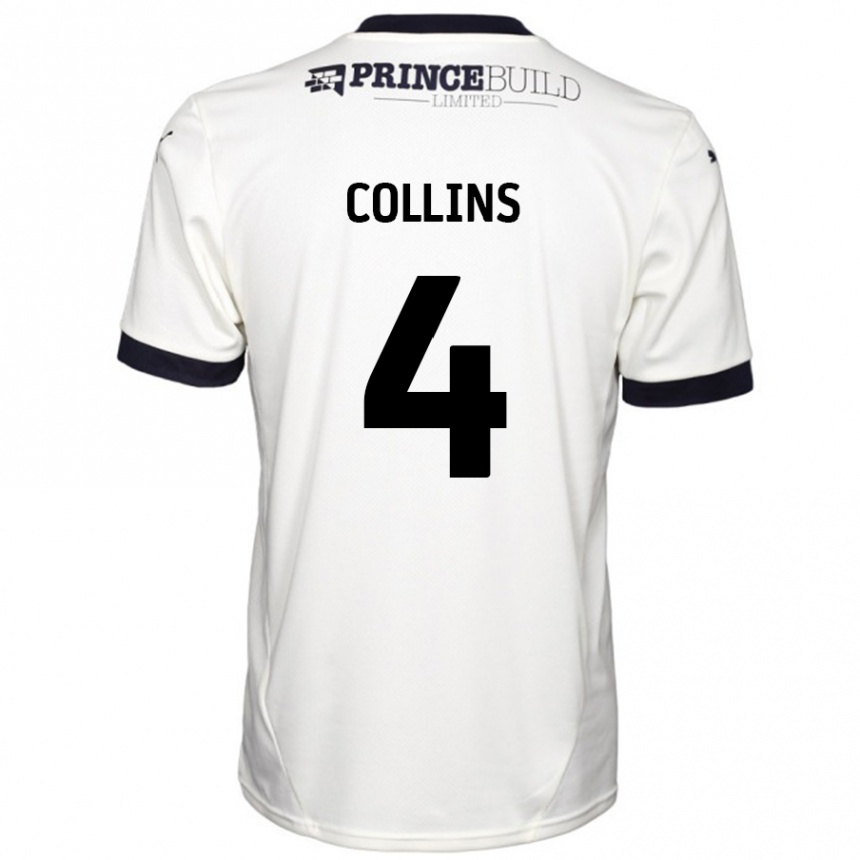 Femme Football Maillot Archie Collins #4 Blanc Cassé Noir Tenues Extérieur 2024/25