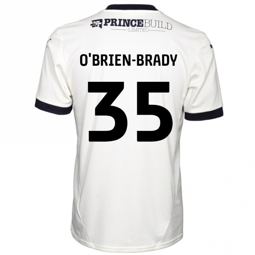 Femme Football Maillot Donay O'brien-Brady #35 Blanc Cassé Noir Tenues Extérieur 2024/25