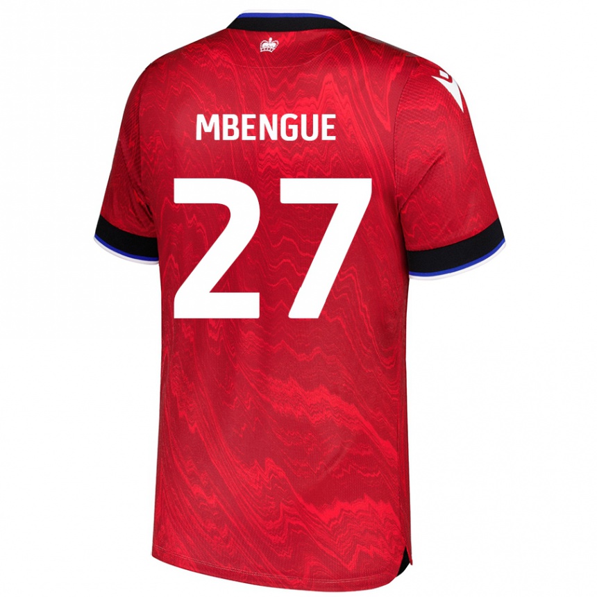 Femme Football Maillot Amadou Salif Mbengue #27 Rouge Noir Tenues Extérieur 2024/25