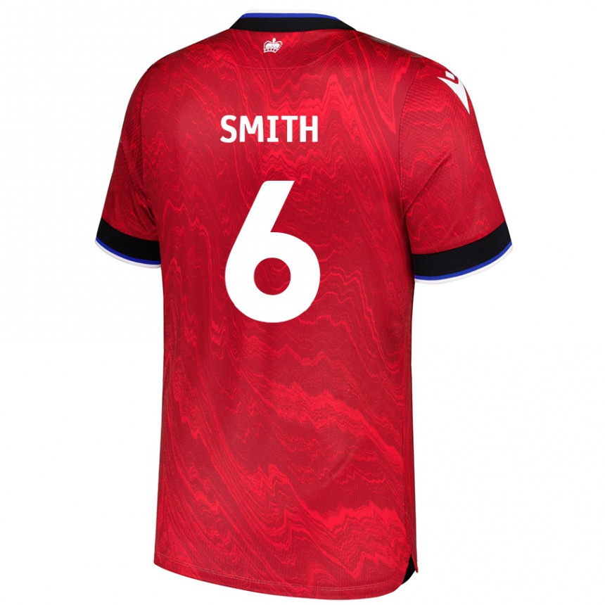 Femme Football Maillot Caitlin Smith #6 Rouge Noir Tenues Extérieur 2024/25