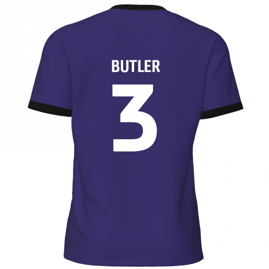 Femme Football Maillot Dan Butler #3 Violet Tenues Extérieur 2024/25