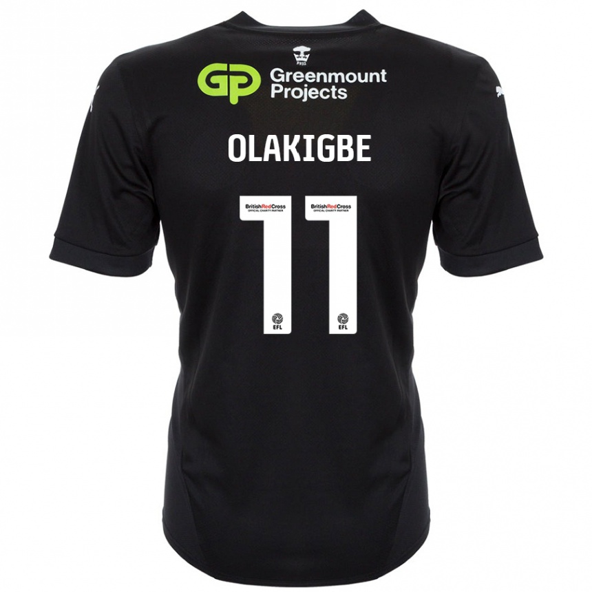 Femme Football Maillot Michael Olakigbe #11 Noir Tenues Extérieur 2024/25