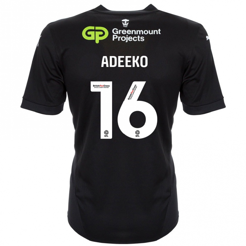 Femme Football Maillot Baba Adeeko #16 Noir Tenues Extérieur 2024/25