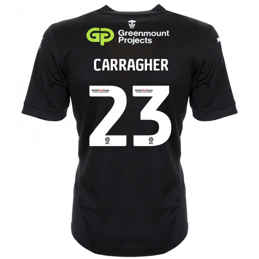 Femme Football Maillot James Carragher #23 Noir Tenues Extérieur 2024/25