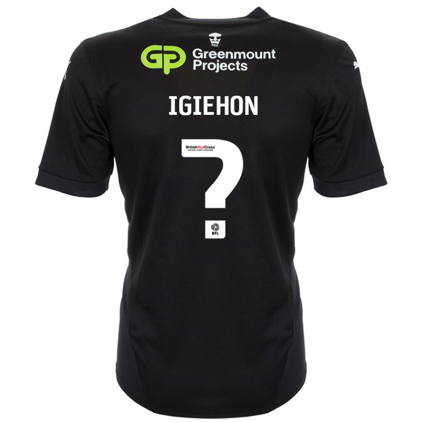 Femme Football Maillot Elijah Igiehon #0 Noir Tenues Extérieur 2024/25