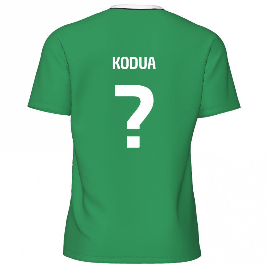 Femme Football Maillot Gideon Kodua #0 Rayures Blanches Vertes Tenues Extérieur 2024/25