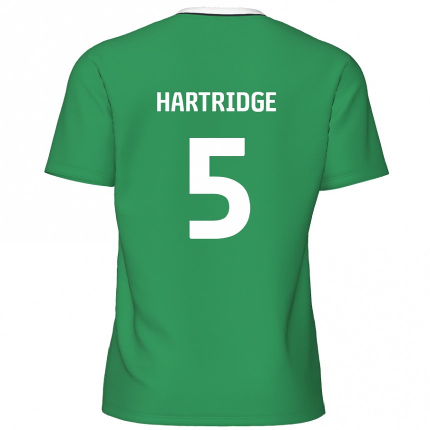 Femme Football Maillot Alex Hartridge #5 Rayures Blanches Vertes Tenues Extérieur 2024/25