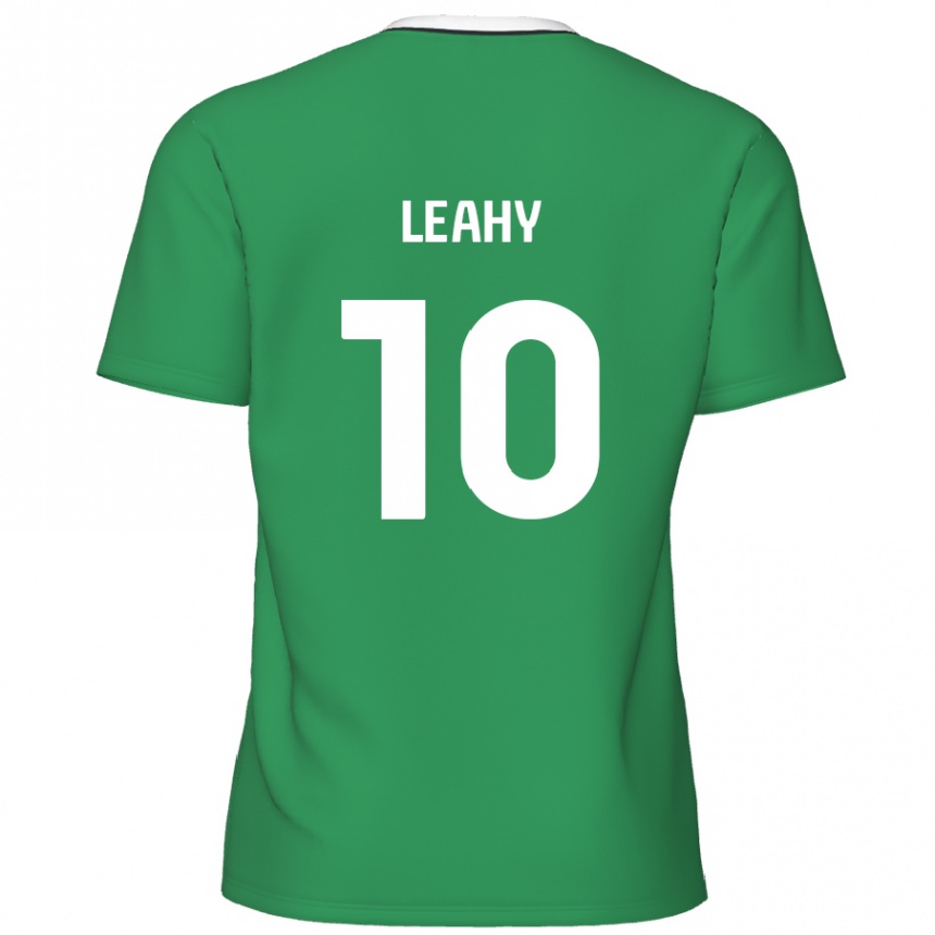 Femme Football Maillot Luke Leahy #10 Rayures Blanches Vertes Tenues Extérieur 2024/25