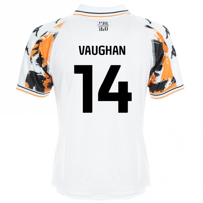 Femme Football Maillot Harry Vaughan #14 Blanc Tenues Extérieur 2024/25