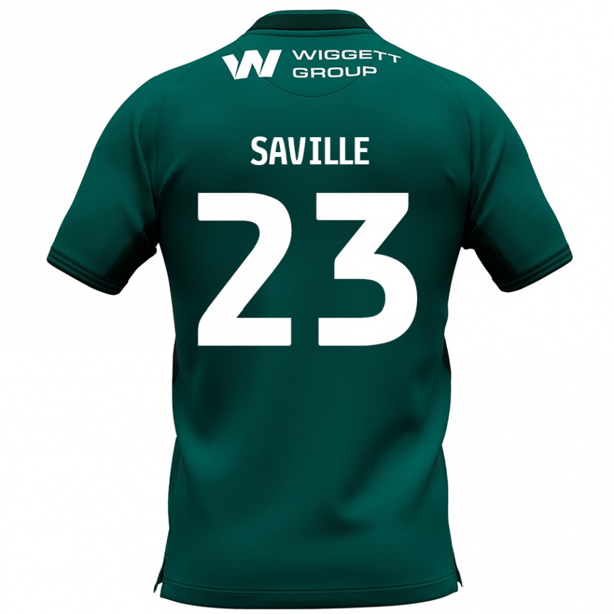 Femme Football Maillot George Saville #23 Vert Tenues Extérieur 2024/25