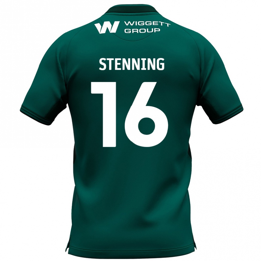 Femme Football Maillot Ellie Stenning #16 Vert Tenues Extérieur 2024/25