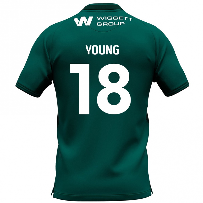 Femme Football Maillot Michelle Young #18 Vert Tenues Extérieur 2024/25