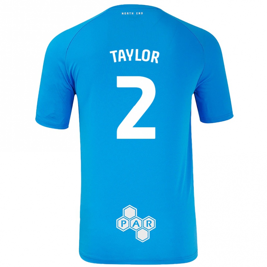 Femme Football Maillot Alex Taylor #2 Bleu Ciel Tenues Extérieur 2024/25