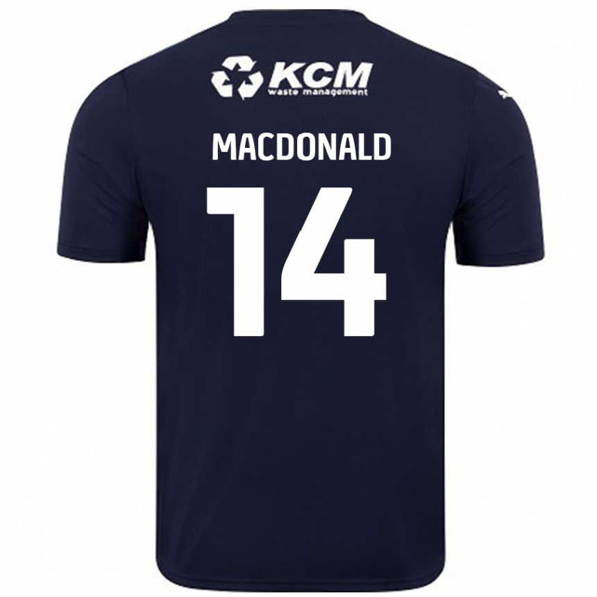 Femme Football Maillot Alex Macdonald #14 Bleu Marine Tenues Extérieur 2024/25