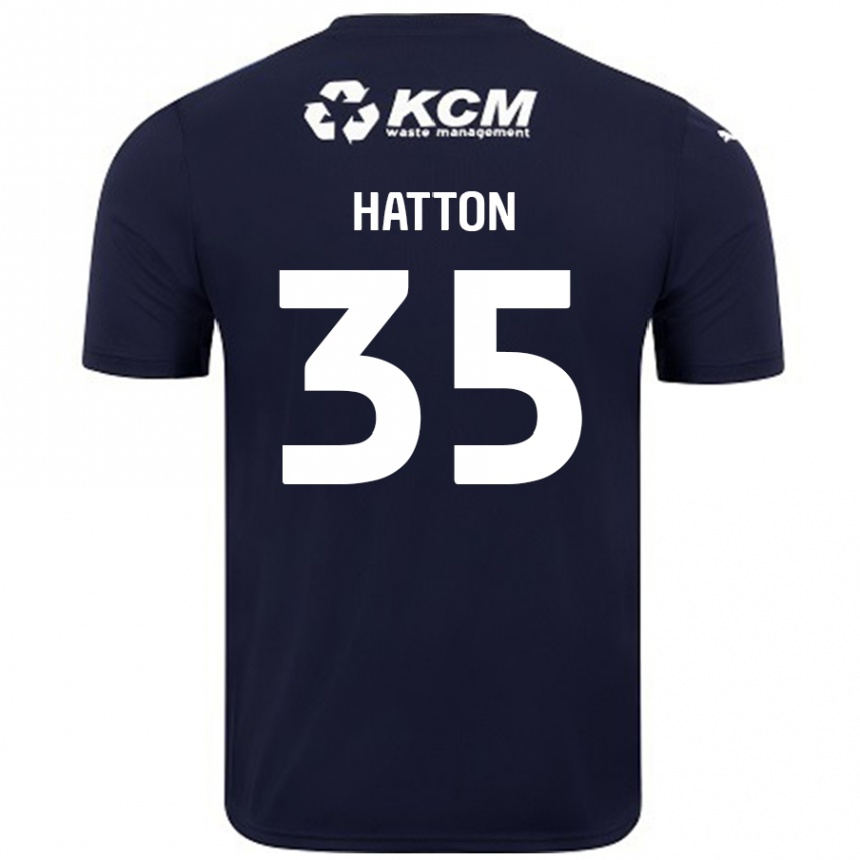 Femme Football Maillot Ben Hatton #35 Bleu Marine Tenues Extérieur 2024/25