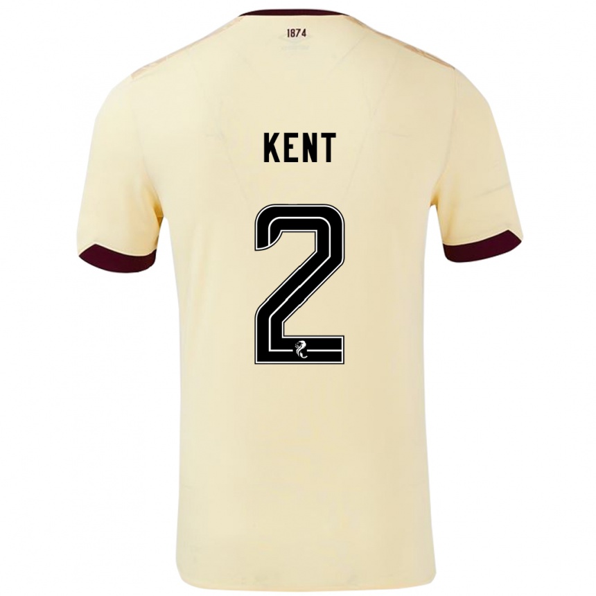 Femme Football Maillot Frankie Kent #2 Crème Bordeaux Tenues Extérieur 2024/25