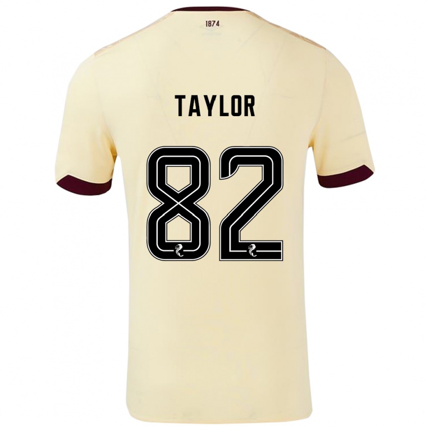 Femme Football Maillot Gerald Taylor #82 Crème Bordeaux Tenues Extérieur 2024/25