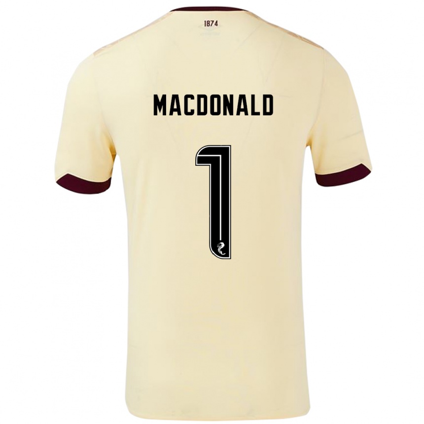 Femme Football Maillot Jamie Macdonald #1 Crème Bordeaux Tenues Extérieur 2024/25