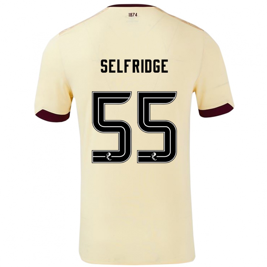 Femme Football Maillot Louis Selfridge #55 Crème Bordeaux Tenues Extérieur 2024/25