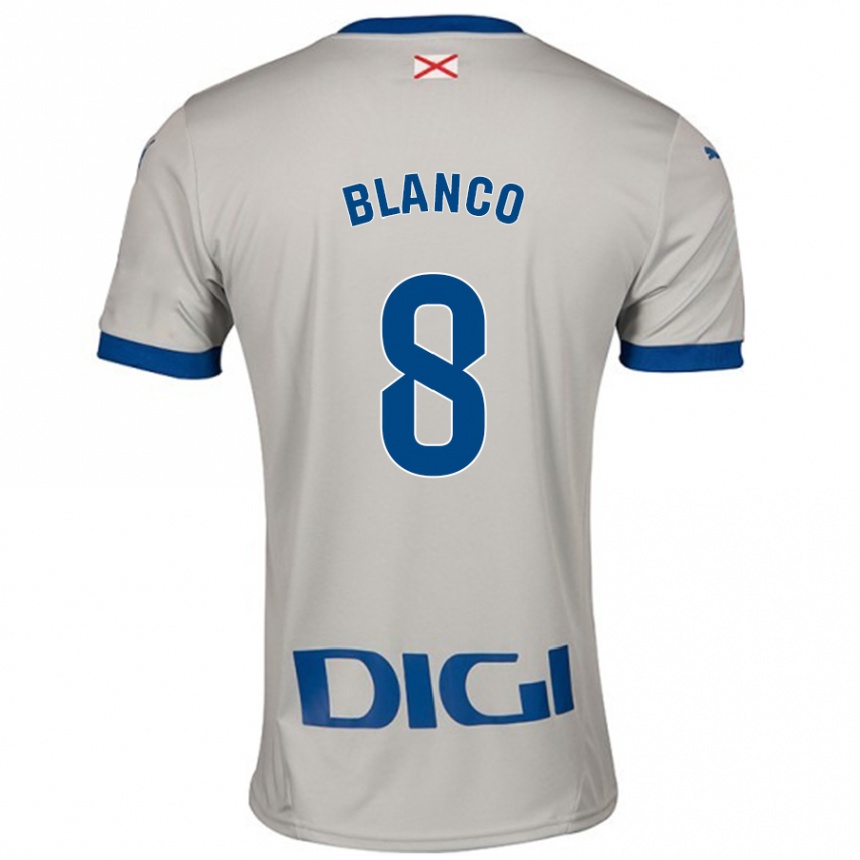 Femme Football Maillot Antonio Blanco #8 Gris Clair Tenues Extérieur 2024/25