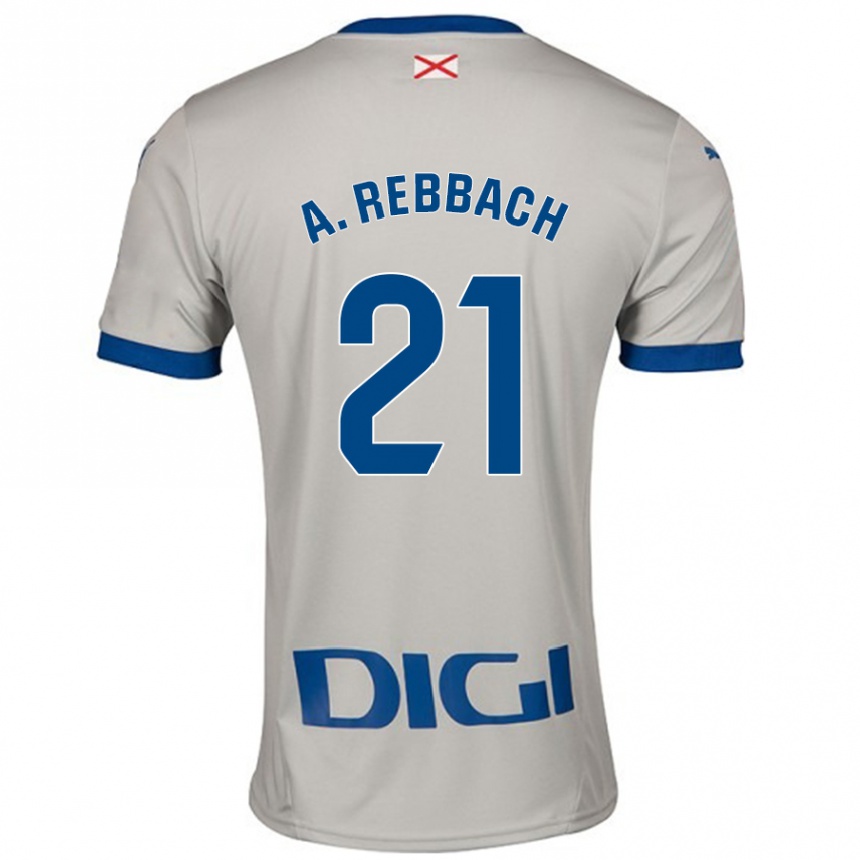 Femme Football Maillot Abde Rebbach #21 Gris Clair Tenues Extérieur 2024/25