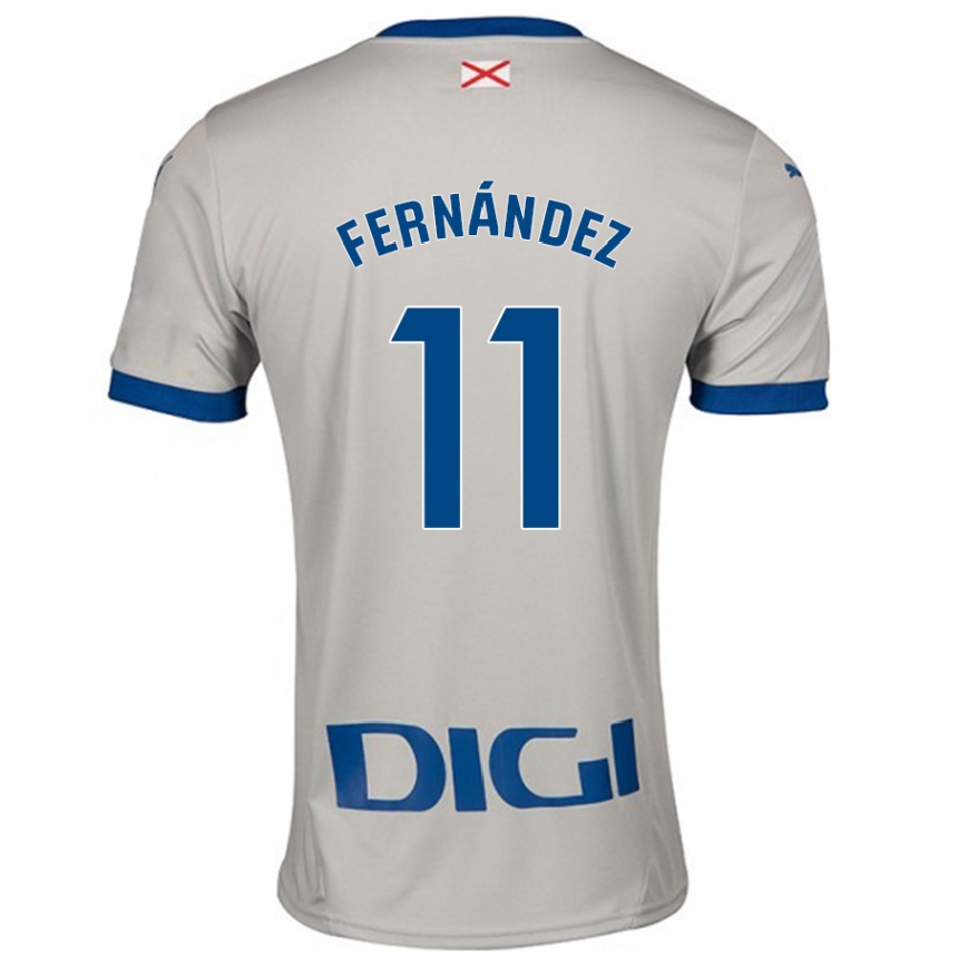 Femme Football Maillot Imanol Fernández #11 Gris Clair Tenues Extérieur 2024/25