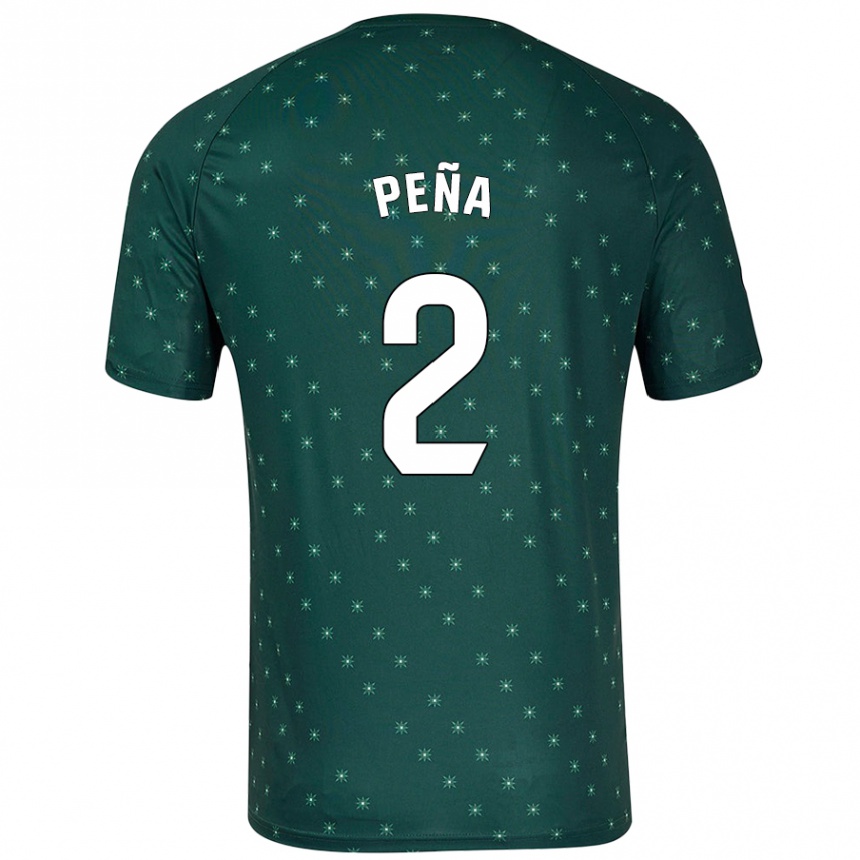 Femme Football Maillot Miguel Peña #2 Vert Foncé Tenues Extérieur 2024/25