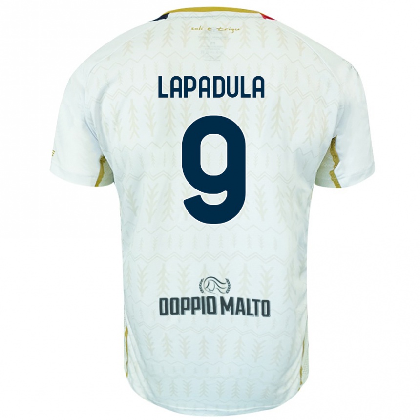 Femme Football Maillot Gianluca Lapadula #9 Blanc Tenues Extérieur 2024/25