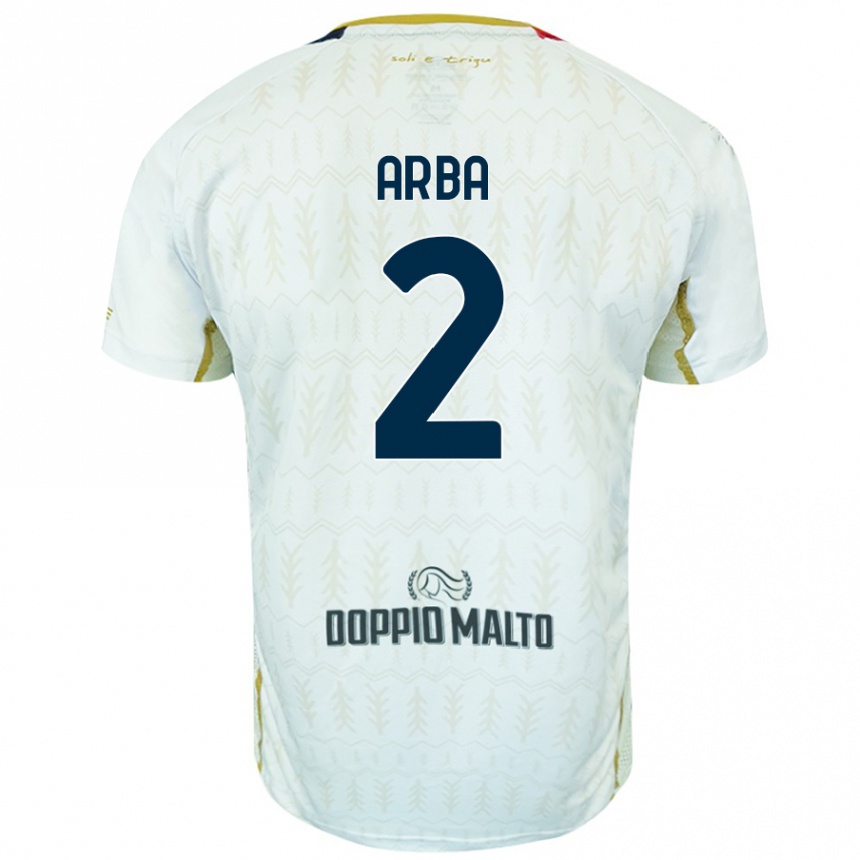 Femme Football Maillot Federico Arba #2 Blanc Tenues Extérieur 2024/25