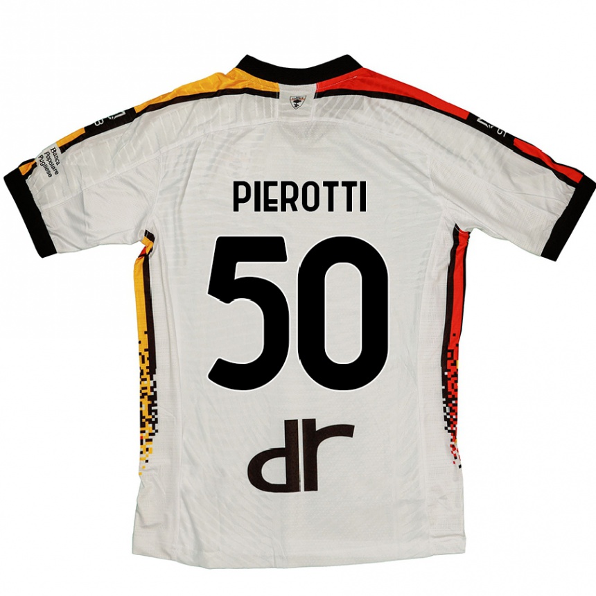 Femme Football Maillot Santiago Pierotti #50 Blanc Noir Tenues Extérieur 2024/25