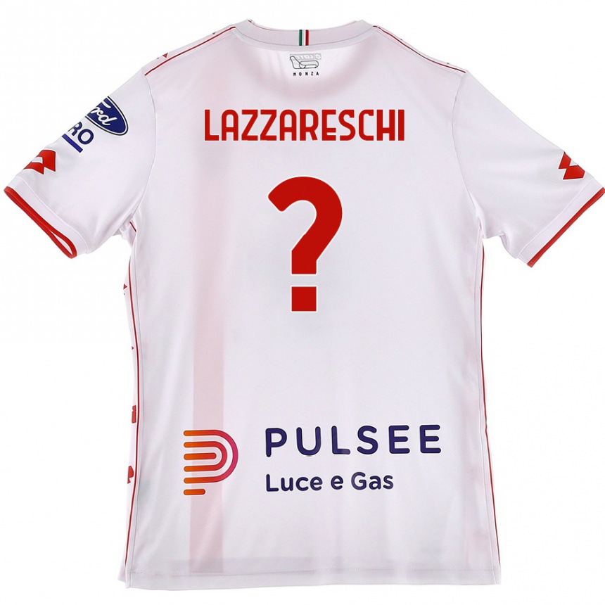 Femme Football Maillot Andrea Lazzareschi #0 Blanc Rouge Tenues Extérieur 2024/25