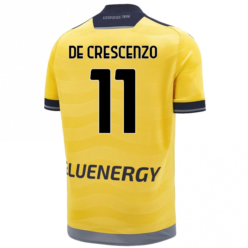 Femme Football Maillot Marco De Crescenzo #11 Doré Tenues Extérieur 2024/25