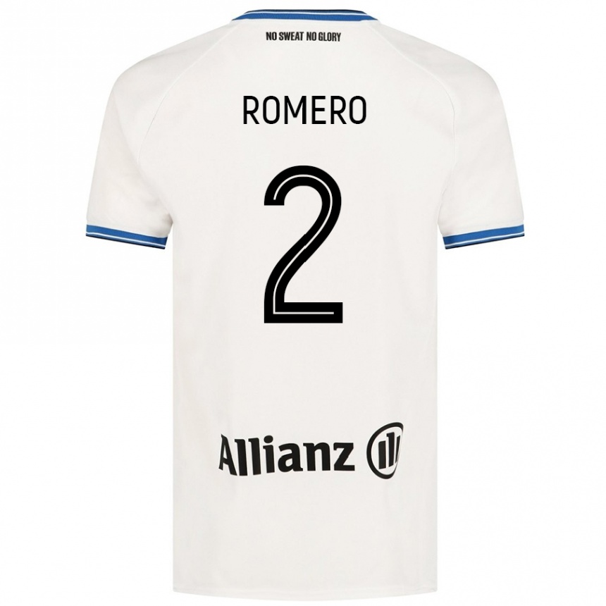 Femme Football Maillot Zaid Romero #2 Blanc Tenues Extérieur 2024/25