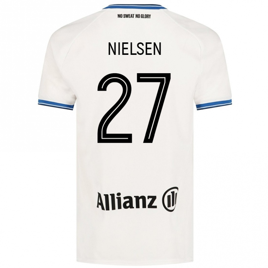 Femme Football Maillot Casper Nielsen #27 Blanc Tenues Extérieur 2024/25