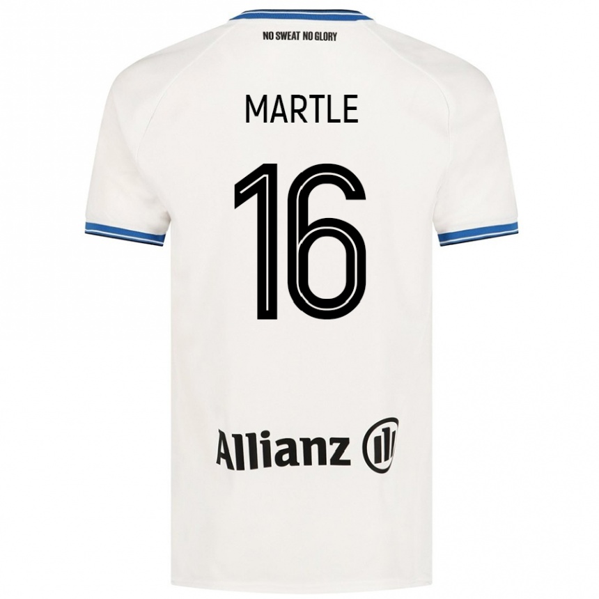 Femme Football Maillot Margaux Martlé #16 Blanc Tenues Extérieur 2024/25