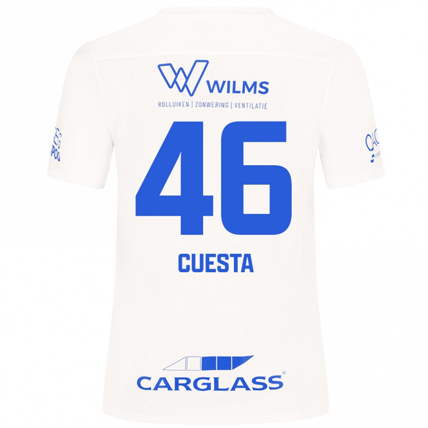 Femme Football Maillot Carlos Cuesta #46 Blanc Tenues Extérieur 2024/25