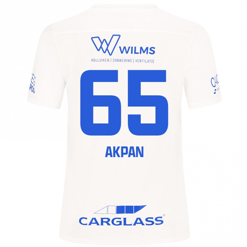 Femme Football Maillot Christian Akpan #65 Blanc Tenues Extérieur 2024/25