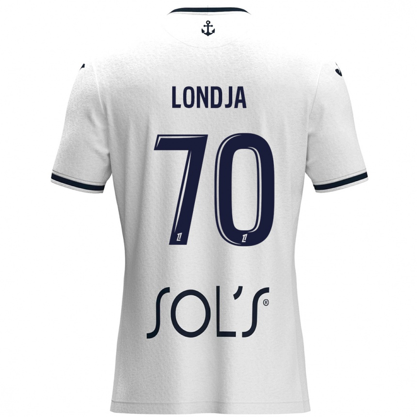 Femme Football Maillot Ruben Londja #70 Blanc Bleu Foncé Tenues Extérieur 2024/25