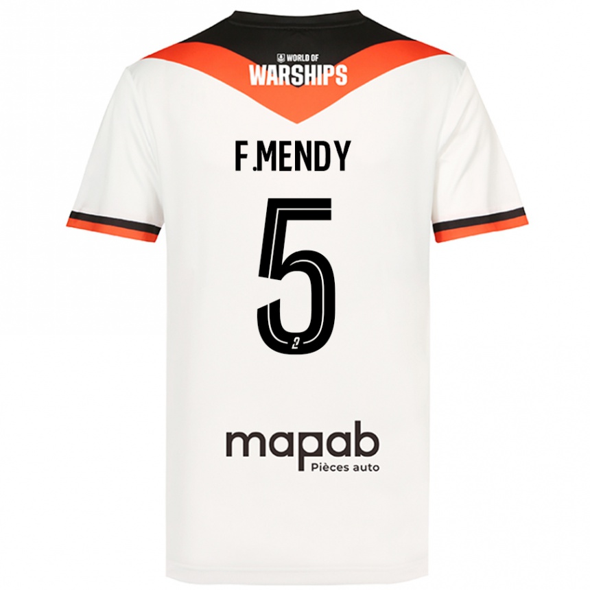 Femme Football Maillot Formose Mendy #5 Blanc Tenues Extérieur 2024/25