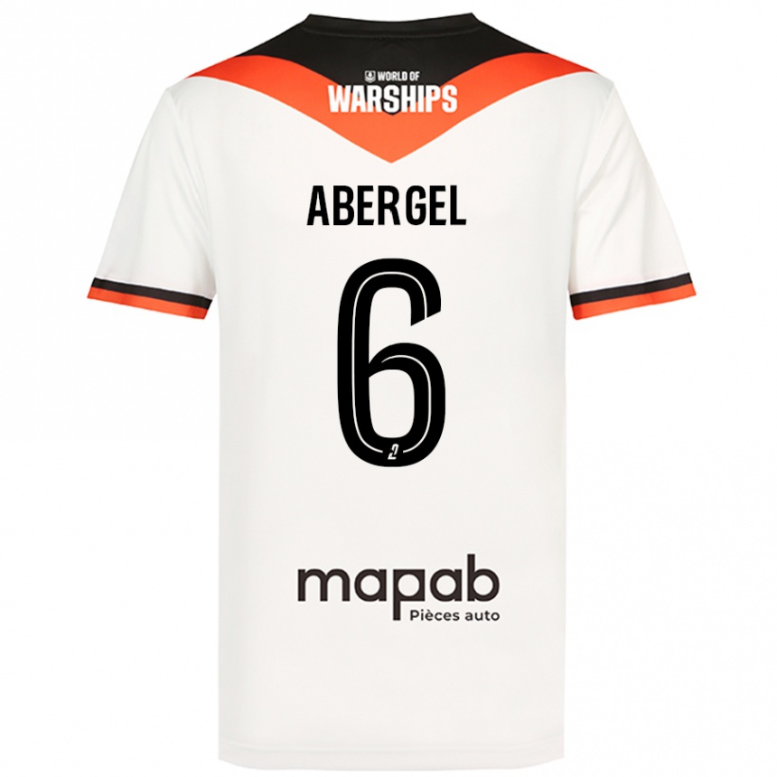 Femme Football Maillot Laurent Abergel #6 Blanc Tenues Extérieur 2024/25