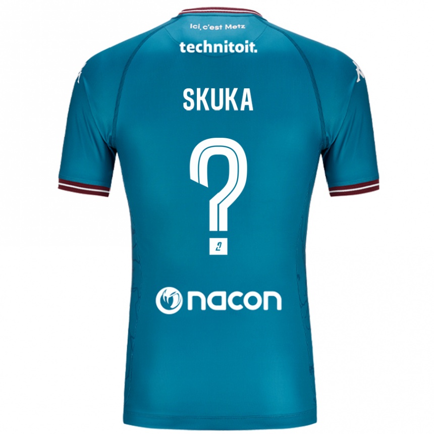 Femme Football Maillot Xhuliano Skuka #0 Bleu Pétrole Tenues Extérieur 2024/25