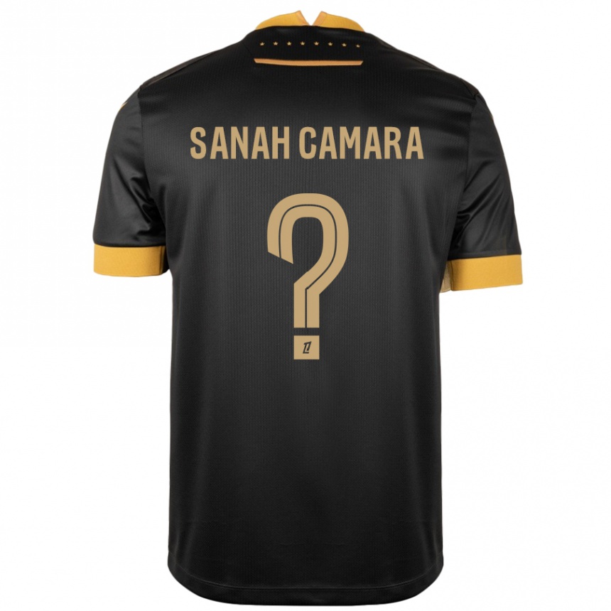 Femme Football Maillot Sanah Camara #0 Noir Marron Tenues Extérieur 2024/25