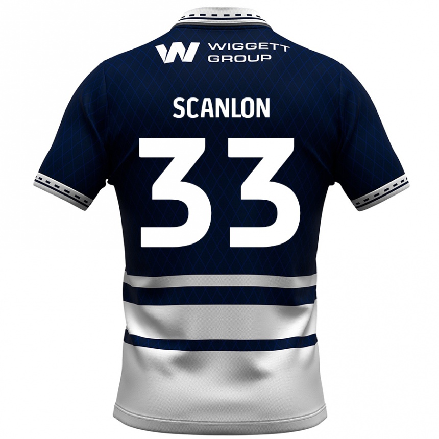 Enfant Football Maillot Calum Scanlon #33 Bleu Marine Blanc Tenues Domicile 2024/25