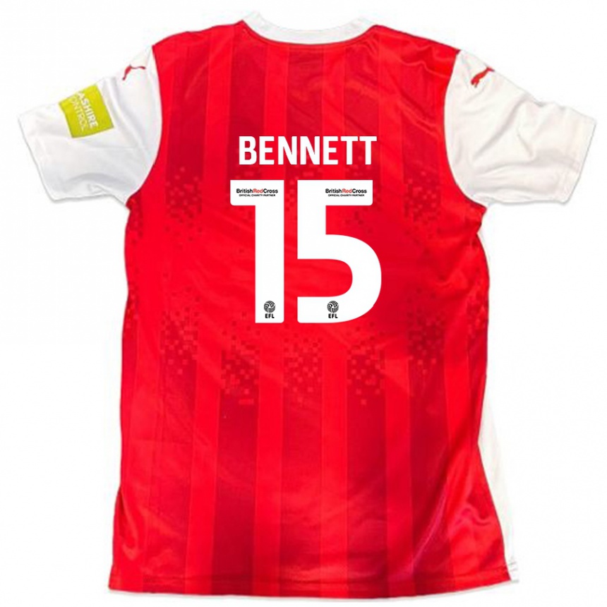 Enfant Football Maillot Rhys Bennett #15 Rouge Blanc Tenues Domicile 2024/25