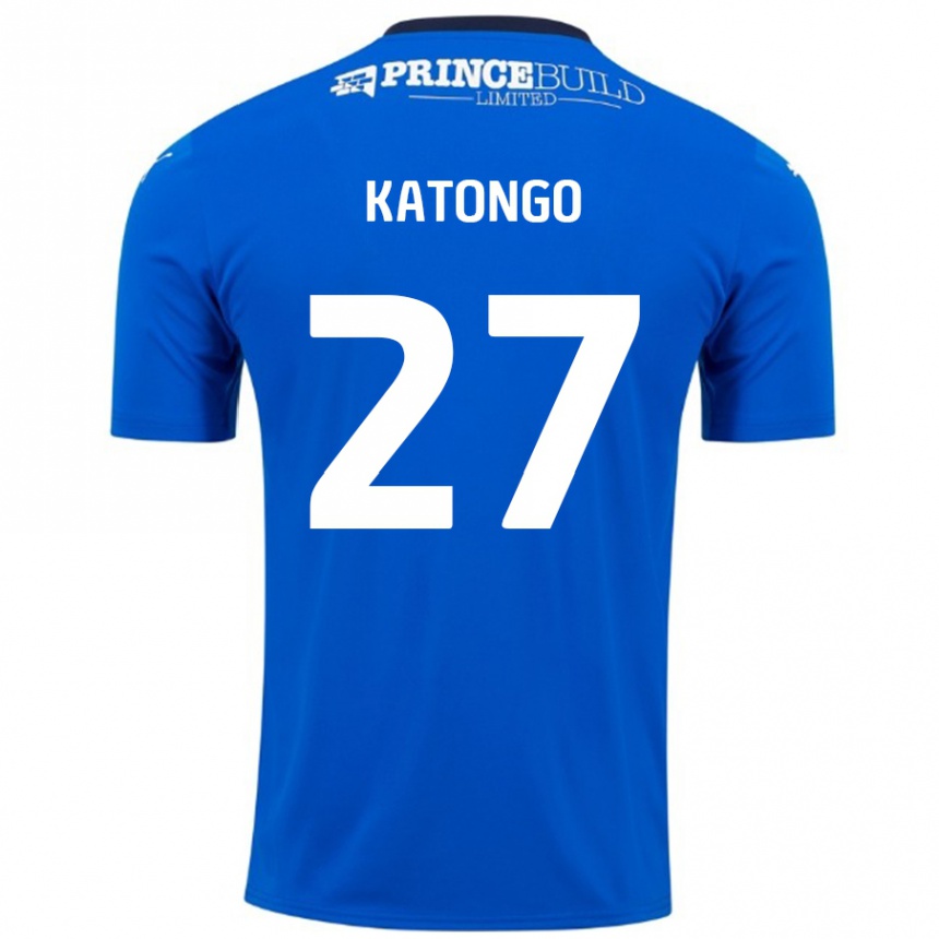 Enfant Football Maillot Jadel Katongo #27 Bleu Blanc Tenues Domicile 2024/25