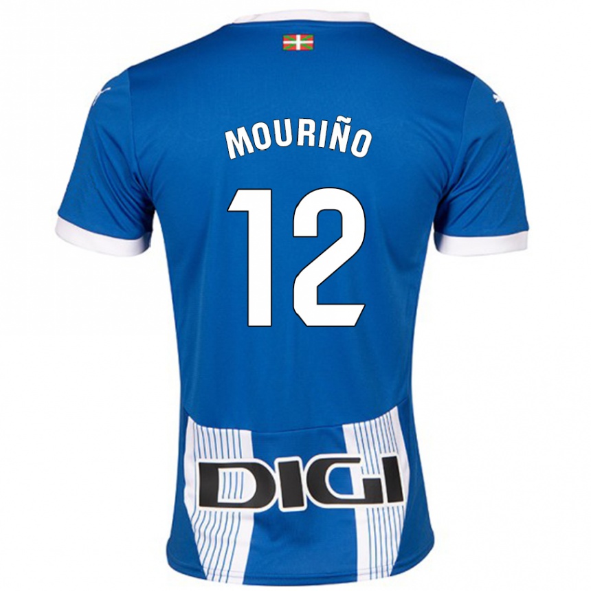 Enfant Football Maillot Santiago Mouriño #12 Bleu Tenues Domicile 2024/25