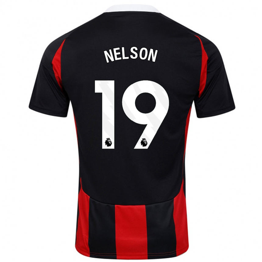 Enfant Football Maillot Reiss Nelson #19 Noir Rouge Tenues Extérieur 2024/25