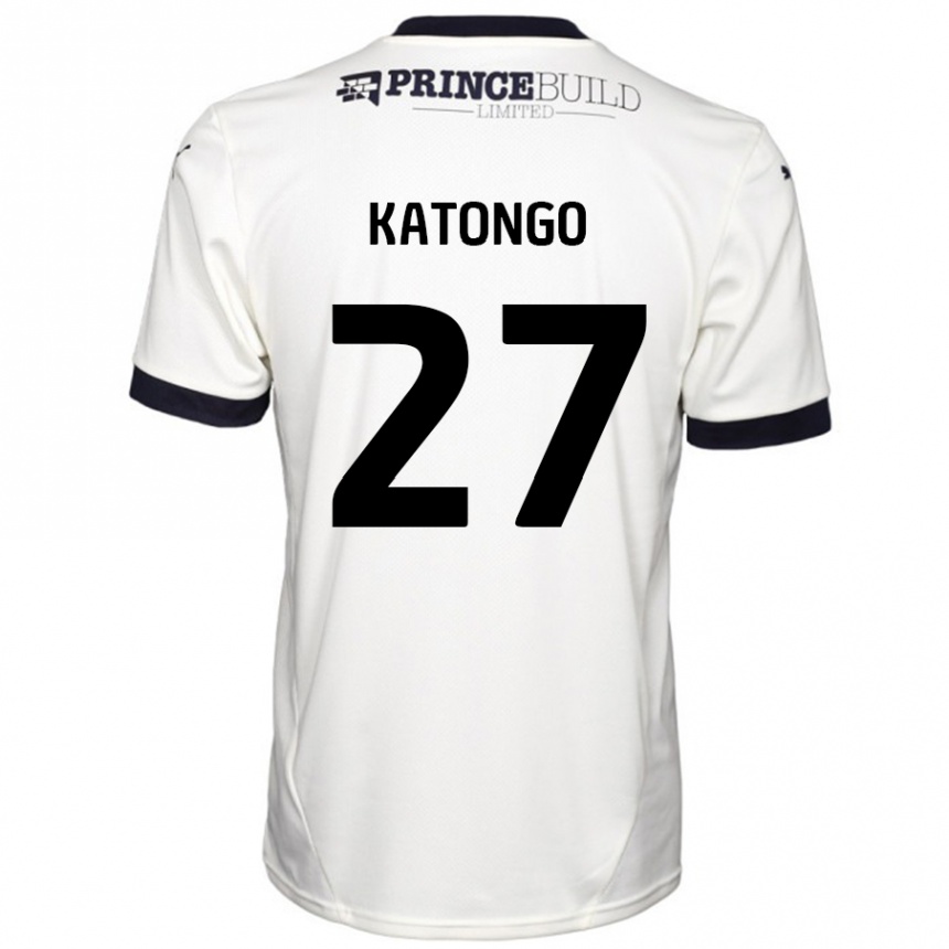 Enfant Football Maillot Jadel Katongo #27 Blanc Cassé Noir Tenues Extérieur 2024/25